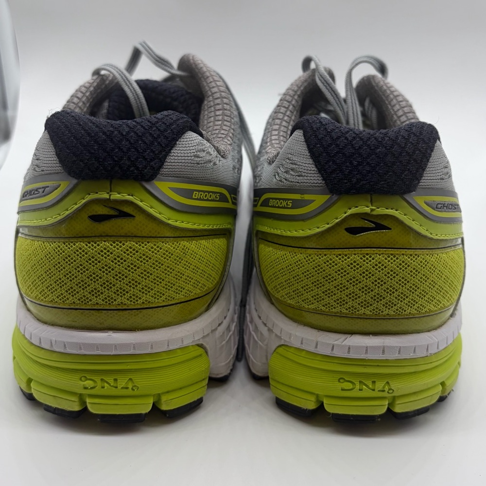 Brooks Ghost 8 Running Shoes, Gray & Lime‎ Green, Men's Size 13 - Picture 5 of 8